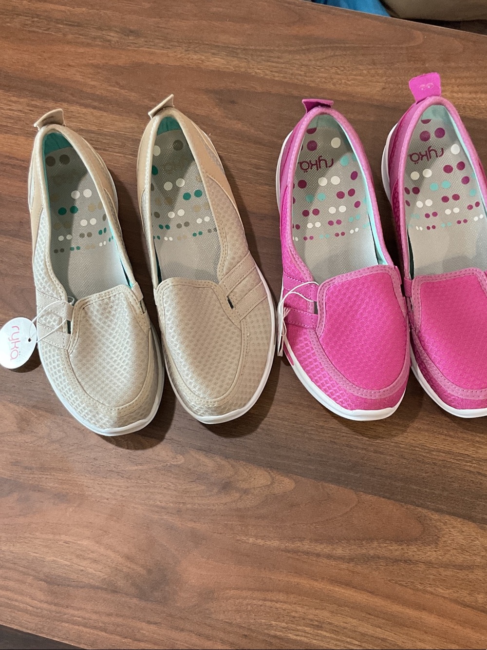 Ryka woman Slip-On Sneakers in Hot Pink and Beige